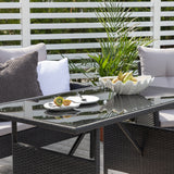 Sedací souprava Knock - Black Wicker - Grey Cushion