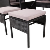 Sedací souprava Knock - Black Wicker - Grey Cushion