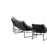 Tina - Sedací souprava - Černá / Šedá - Ocel -