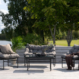 Tina - Sedací souprava - Černá / Šedá - Ocel -