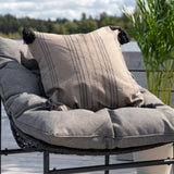 Tina - Sedací souprava - Černá / Šedá - Ocel -