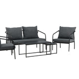 Sopot - Sedací souprava - černá / šedá - ocel