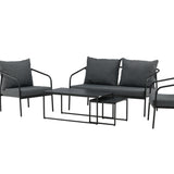 Sopot - Sedací souprava - černá / šedá - ocel