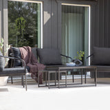 Sopot - Sedací souprava - černá / šedá - ocel