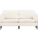 Dvoumístná pohovka, Vindel, bílá, 184 x 88