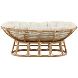 Lounge křeslo, Mamasan, přírodní barva, 165x108x97