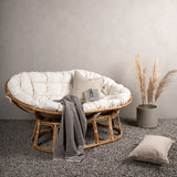 Lounge křeslo, Mamasan, přírodní barva, 165x108x97