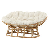 Lounge křeslo, Mamasan, přírodní barva, 165x108x97