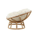 Lounge křeslo, Mamasan, přírodní barva, 165x108x97