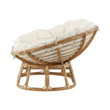Lounge křeslo, Mamasan, přírodní barva, 165x108x97
