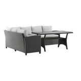 Rohová pohovka Brentwood - černá/šedá