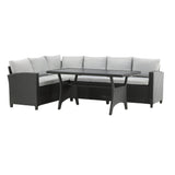 Rohová pohovka Brentwood - černá/šedá