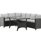 Rohová pohovka Brentwood - černá/šedá