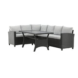 Rohová pohovka Brentwood - černá/šedá