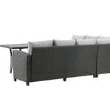 Rohová pohovka Brentwood - černá/šedá