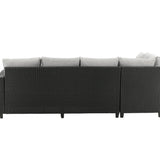 Rohová pohovka Brentwood - černá/šedá