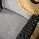 Rohová pohovka Brentwood - černá/šedá