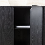 Skříňka, Tyresö, černá, 42 x 160 x 80