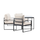 Sedací souprava Catania - černá/béžová