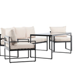 Sedací souprava Catania - černá/béžová