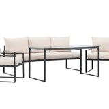 Sedací souprava Catania - černá/béžová