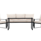 Sedací souprava Catania - černá/béžová