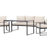 Sedací souprava Catania - černá/béžová