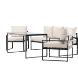 Sedací souprava Catania - černá/béžová