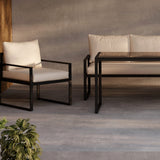 Sedací souprava Catania - černá/béžová