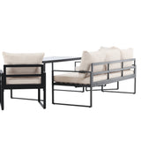 Sedací souprava Catania - černá/béžová