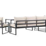 Sedací souprava Catania - černá/béžová