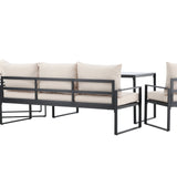 Sedací souprava Catania - černá/béžová