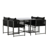 Jídelní set Noto - Černá / Černá