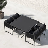 Jídelní set Noto - Černá / Černá