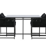 Jídelní set Noto - Černá / Černá