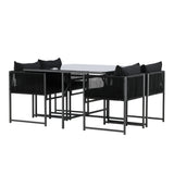 Jídelní set Noto - Černá / Černá