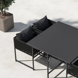 Jídelní set Noto - Černá / Černá