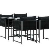 Jídelní set Noto - Černá / Černá