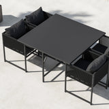 Jídelní set Noto - Černá / Černá