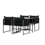 Jídelní set Noto - Černá / Černá