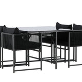 Jídelní set Noto - Černá / Černá