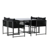 Jídelní set Noto - Černá / Černá