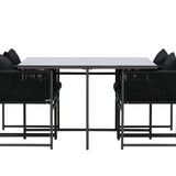 Jídelní set Noto - Černá / Černá