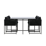 Jídelní set Noto - Černá / Černá