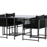 Jídelní set Noto - Černá / Černá