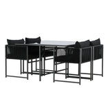 Jídelní set Noto - Černá / Černá