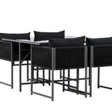 Jídelní set Noto - Černá / Černá