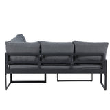 Rohová sedací souprava Zingaro - černá / šedá