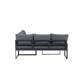 Rohová sedací souprava Zingaro - černá / šedá