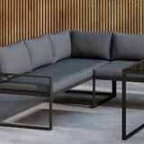 Rohová sedací souprava Zingaro - černá / šedá